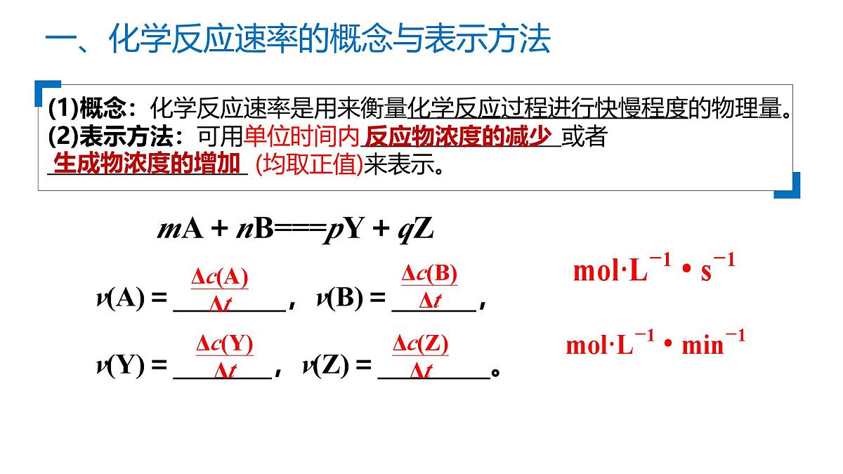 苏教版高中化学选择性必修第一册2.1.1《化学反应速率的表示方法》课件第6页