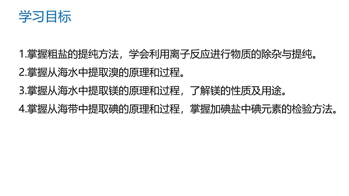 苏教版高中化学必修第一册3.3《海洋化学资源的综合利用》课件第2页