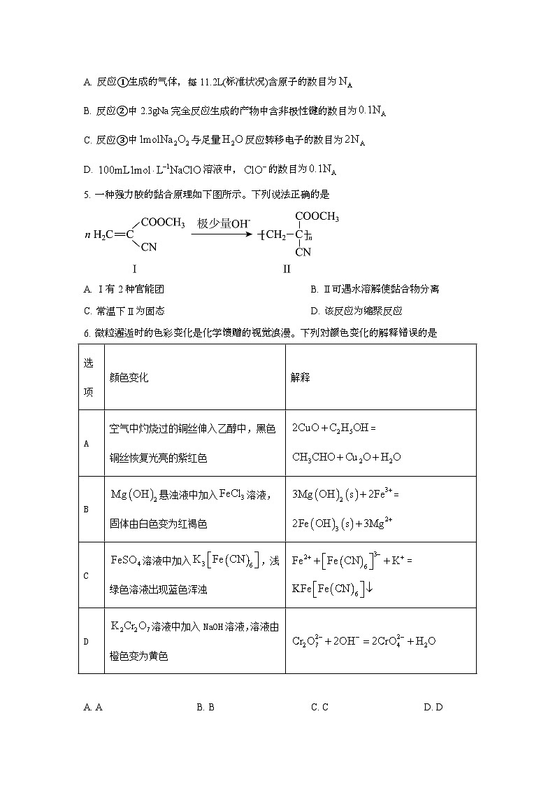 2025年6月内蒙古普通高中学业水平选择性考试化学试题[原卷]附答案第2页