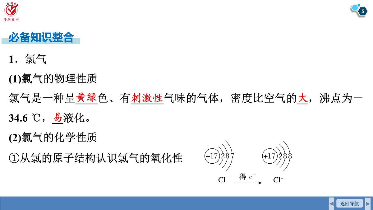 高考化学精品【一轮复习】PPT第五章  第一十七讲　氯及其化合物第5页