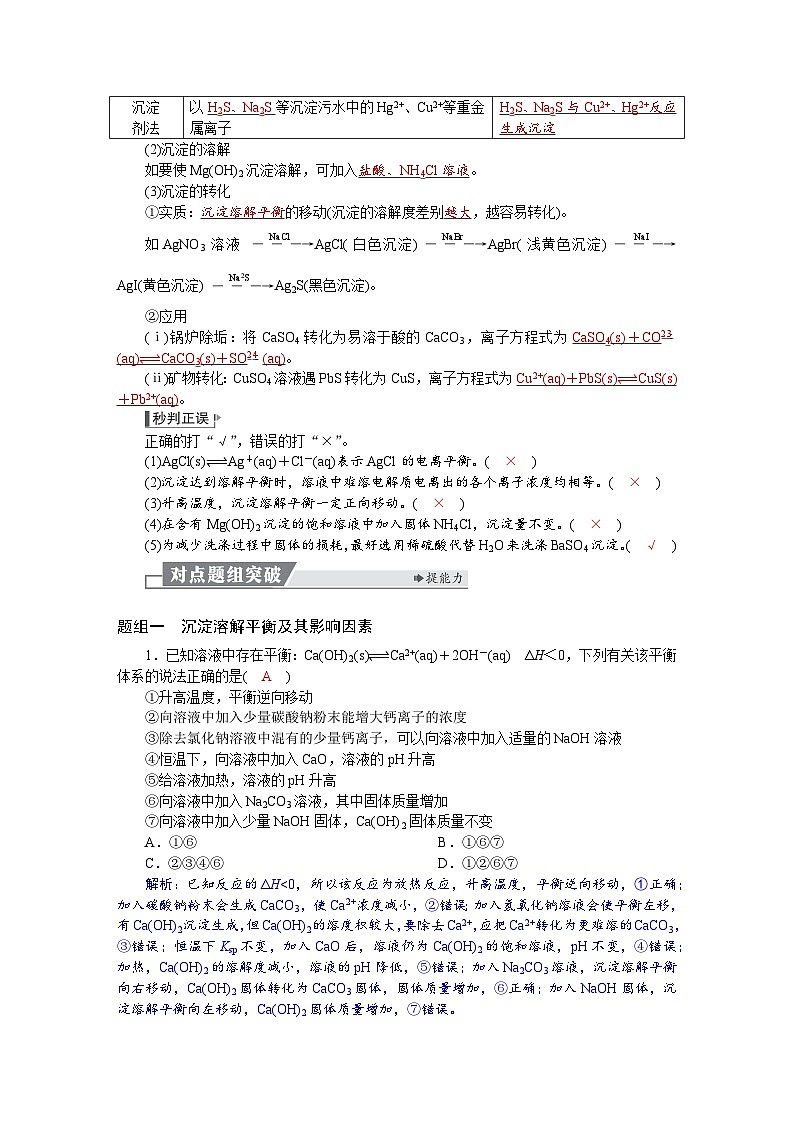 高考化学精品【一轮复习】讲义练习第九章　第45讲　沉淀溶解平衡第2页