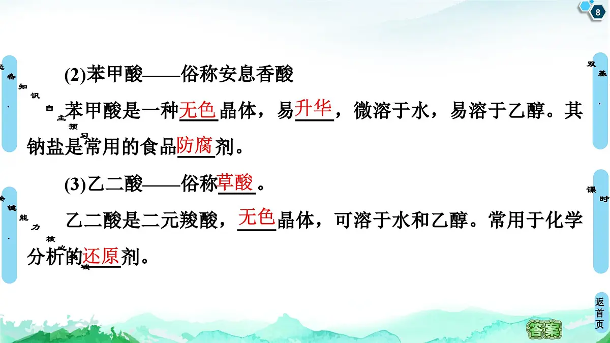 第3章 第4节　第1课时　羧酸　酯 课件【新教材】人教版（2019）高中化学选择性必修3第8页
