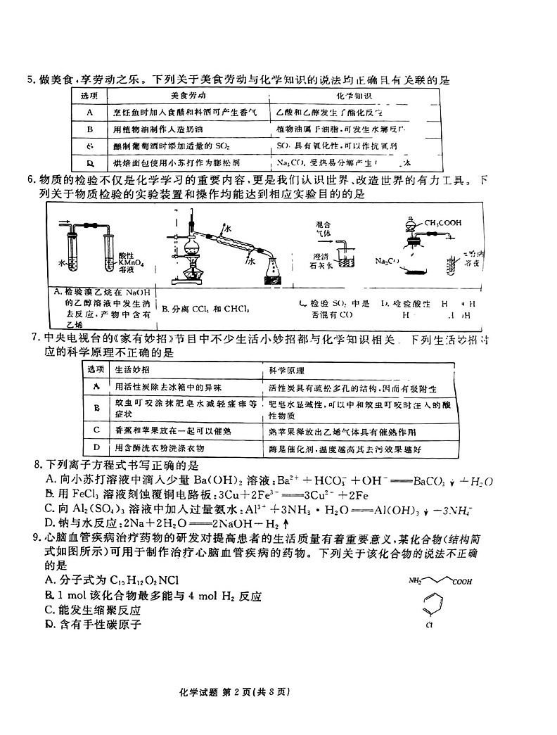 广东省衡水金卷2025届高三下学期2月份大联考-化学试卷（含答案）第2页