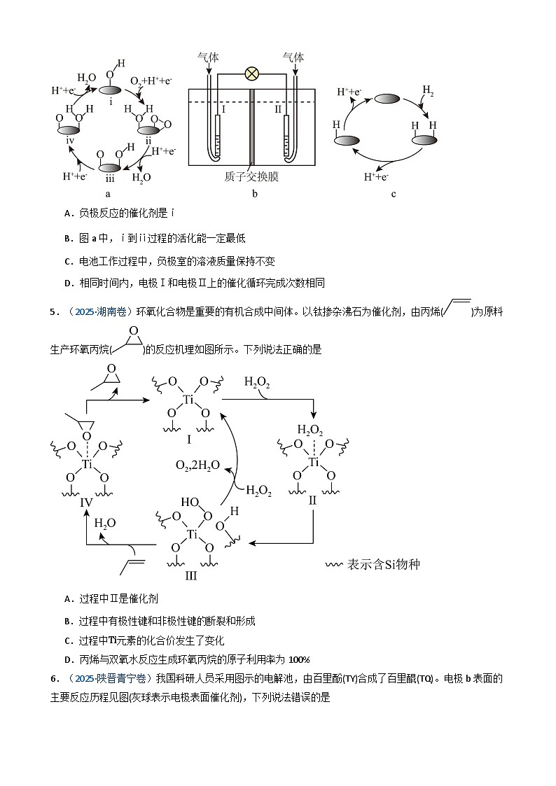 三年（2023-2025）高考化学真题分类汇编：专题08 化学反应速率与化学平衡（原卷版）第3页