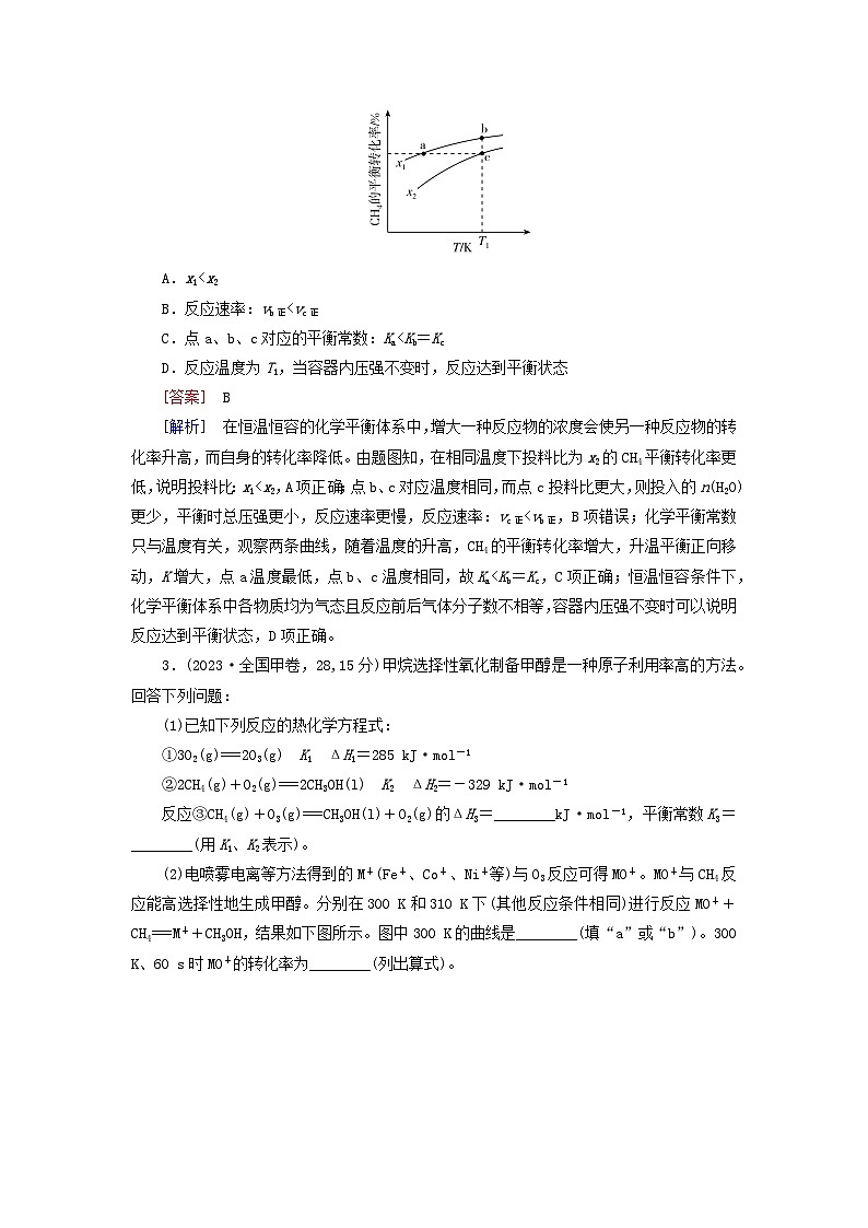 2026版高考化学一轮总复习真题演练第七章化学反应速率与化学平衡第33讲化学平衡常数及转化率试卷第2页