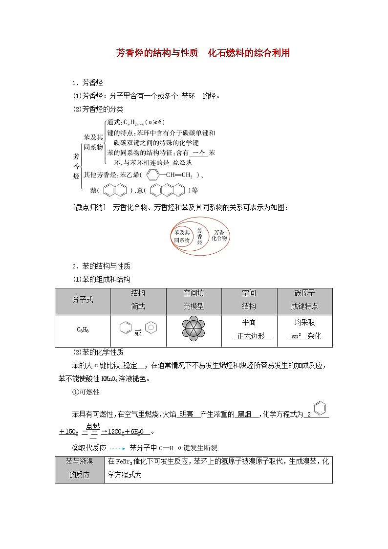 2026版高考化学一轮总复习知识梳理第九章有机化学基础第44讲烃化石燃料考点二试卷第1页