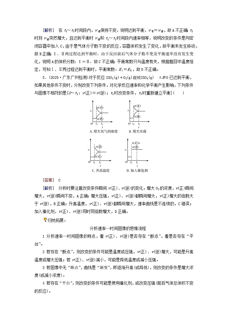 2026版高考化学一轮总复习考点突破练习第七章第35讲化学反应速率和平衡图像及分析考点一化学反应速率图像第2页