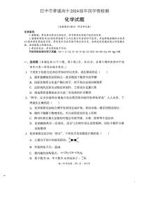四川省巴中市普通高中2024-2025学年高一下学期期末考试化学试题（PDF版附答案）
