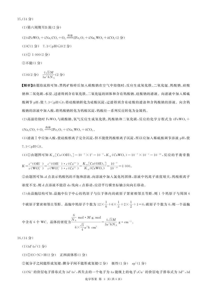 2004-2025学年高二年级第二学期期末考试 答案 第3页