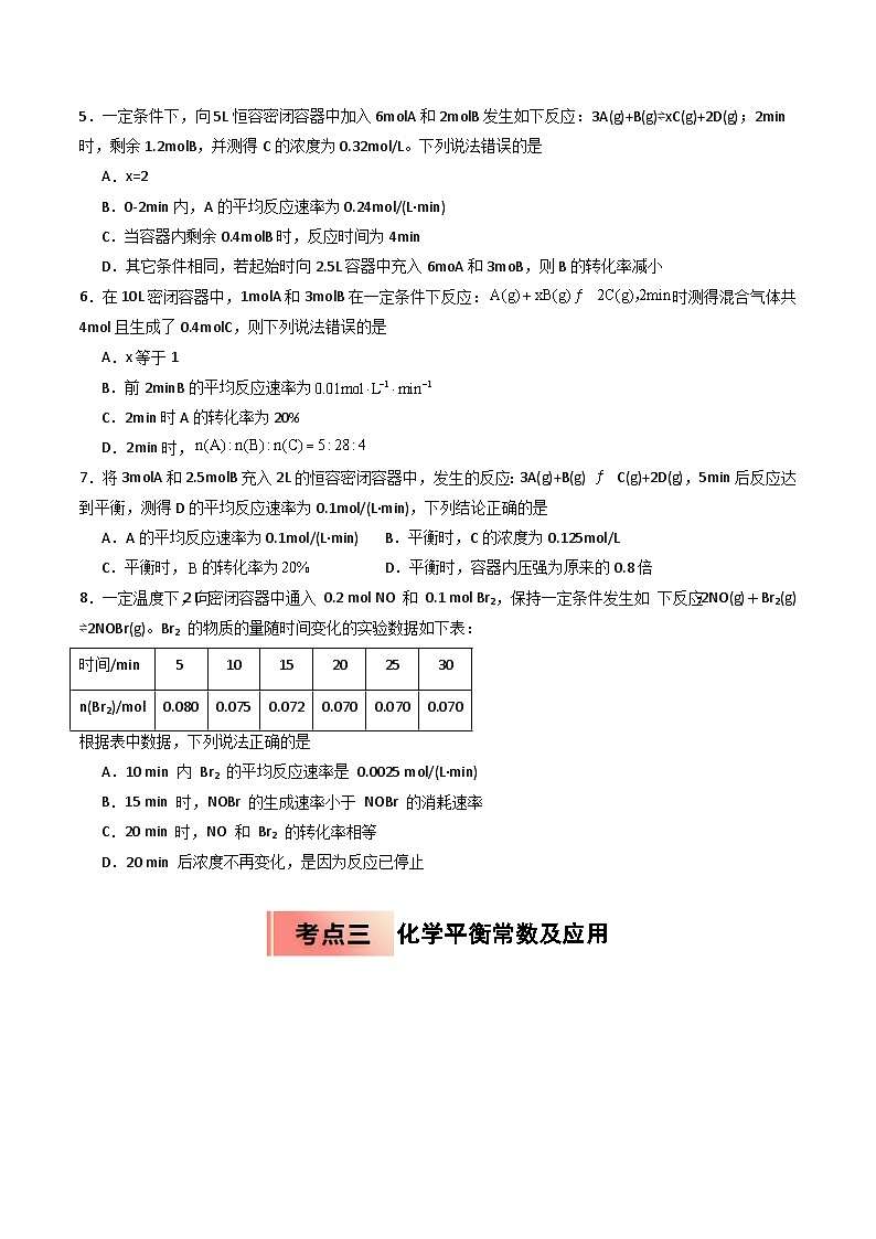 【暑假培优练】专题04 化学平衡 (学生版)-2025年高二化学暑假衔接讲练 (人教版)第3页