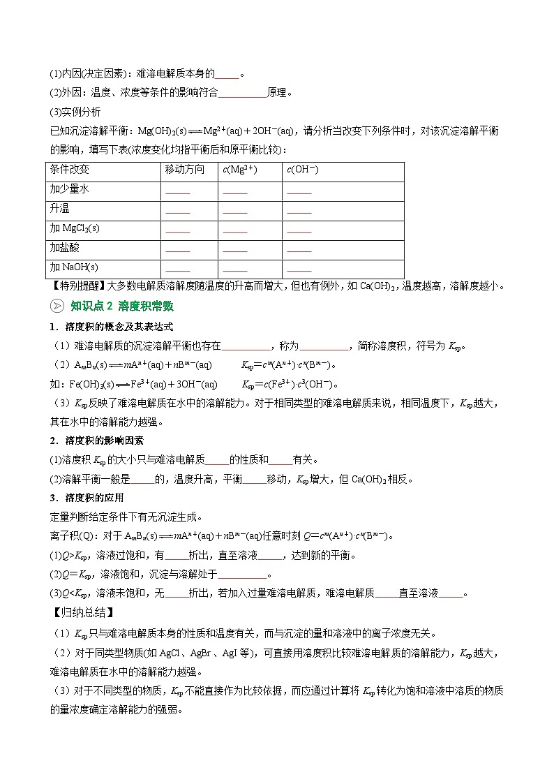 【暑假预习】第17讲 难溶电解质的沉淀溶解平衡（学生版）-2025年新高二化学暑假衔接讲练 (人教版)第2页