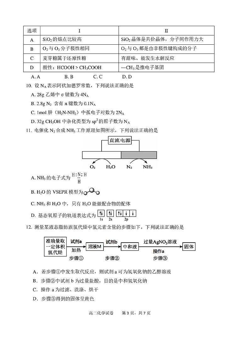 广东湛江2024-2025学年高二下学期期末调研考试化学试题第3页