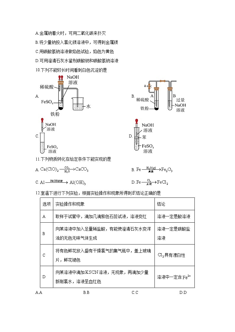 【化学】河南省洛阳市九师联盟2024-2025学年高一上学期12月月考化学试题第3页