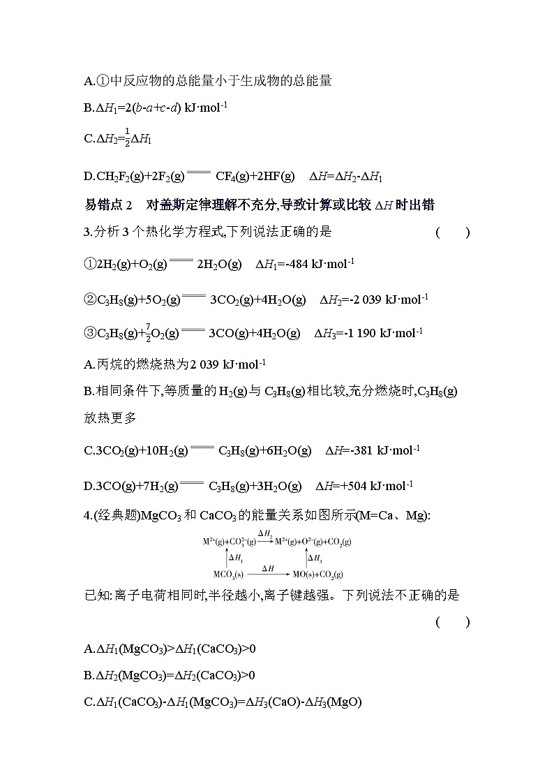 第一章复习提升 易错点精练（含答案）-人教版高中化学高二上册（选必一）第2页