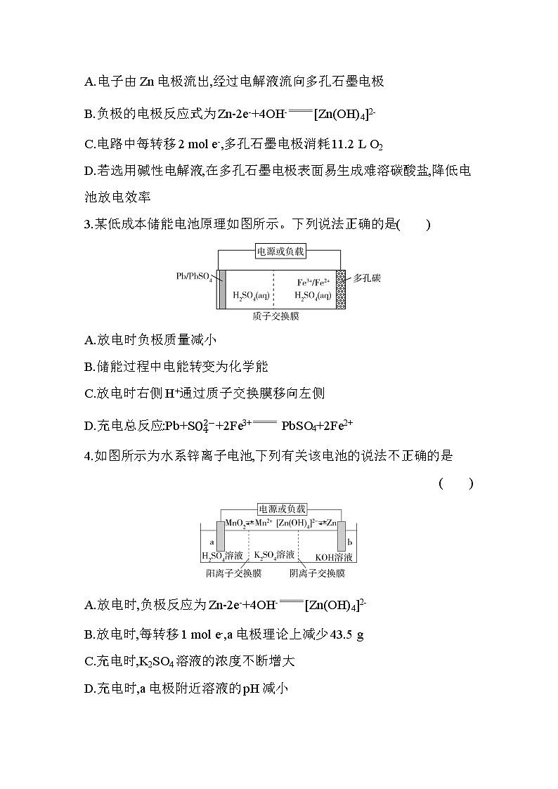 第四章 专题强化练5　多类型化学电池（含答案解析）-人教版高中化学高二上册（选必一）第2页