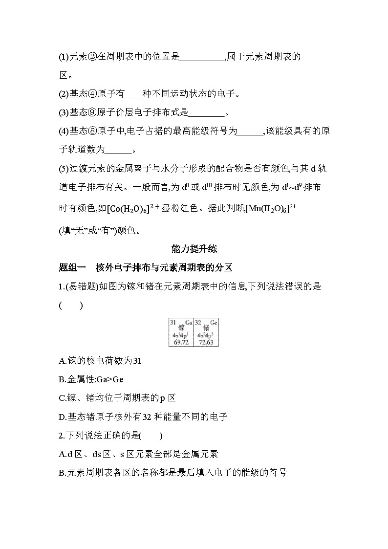 1.2.1原子结构与元素周期表分层训练（含答案解析）-人教版高中化学高二上册（选必二）第3页