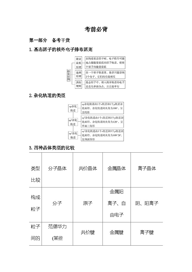 人教版高中化学高二上册（选必二）考前必备背诵知识清单第1页