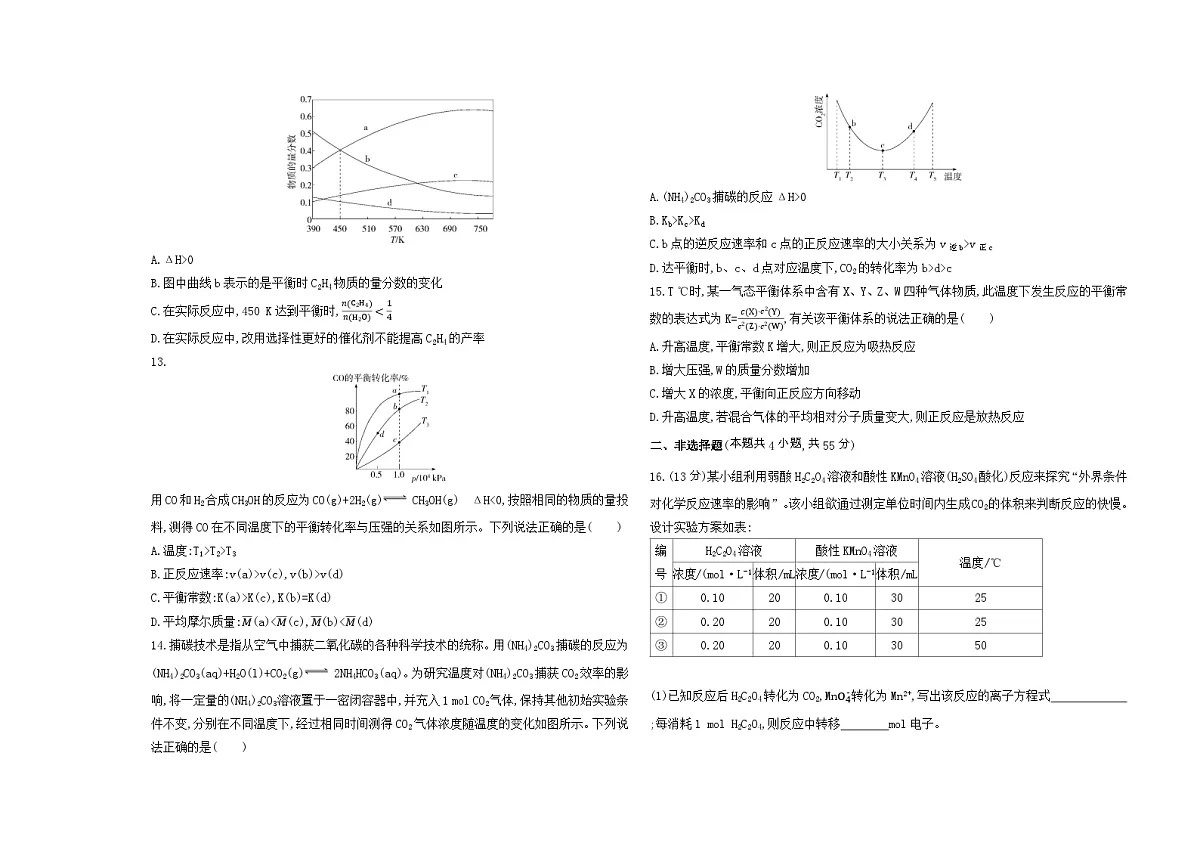 专题2　化学反应速率与化学平衡单元测试卷（含答案解析）-苏教版高中化学高二上册（选必一）第3页