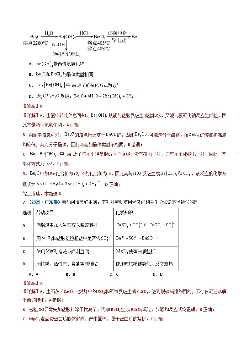 备战2026年高考化学（2025年真题分类汇编通用版）专题01物质的分类与转化化学与STSE（解析版）第3页