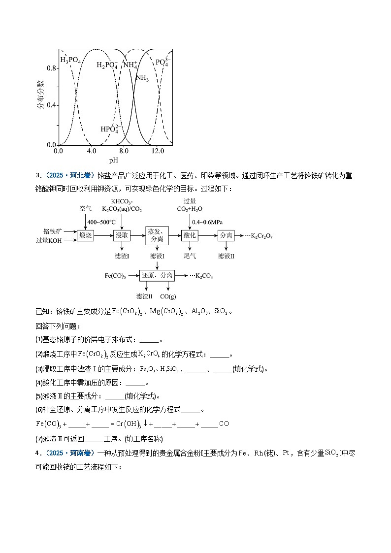 备战2026年高考化学（2025年真题分类汇编通用版）专题13工艺流程综合题（原卷版）第3页