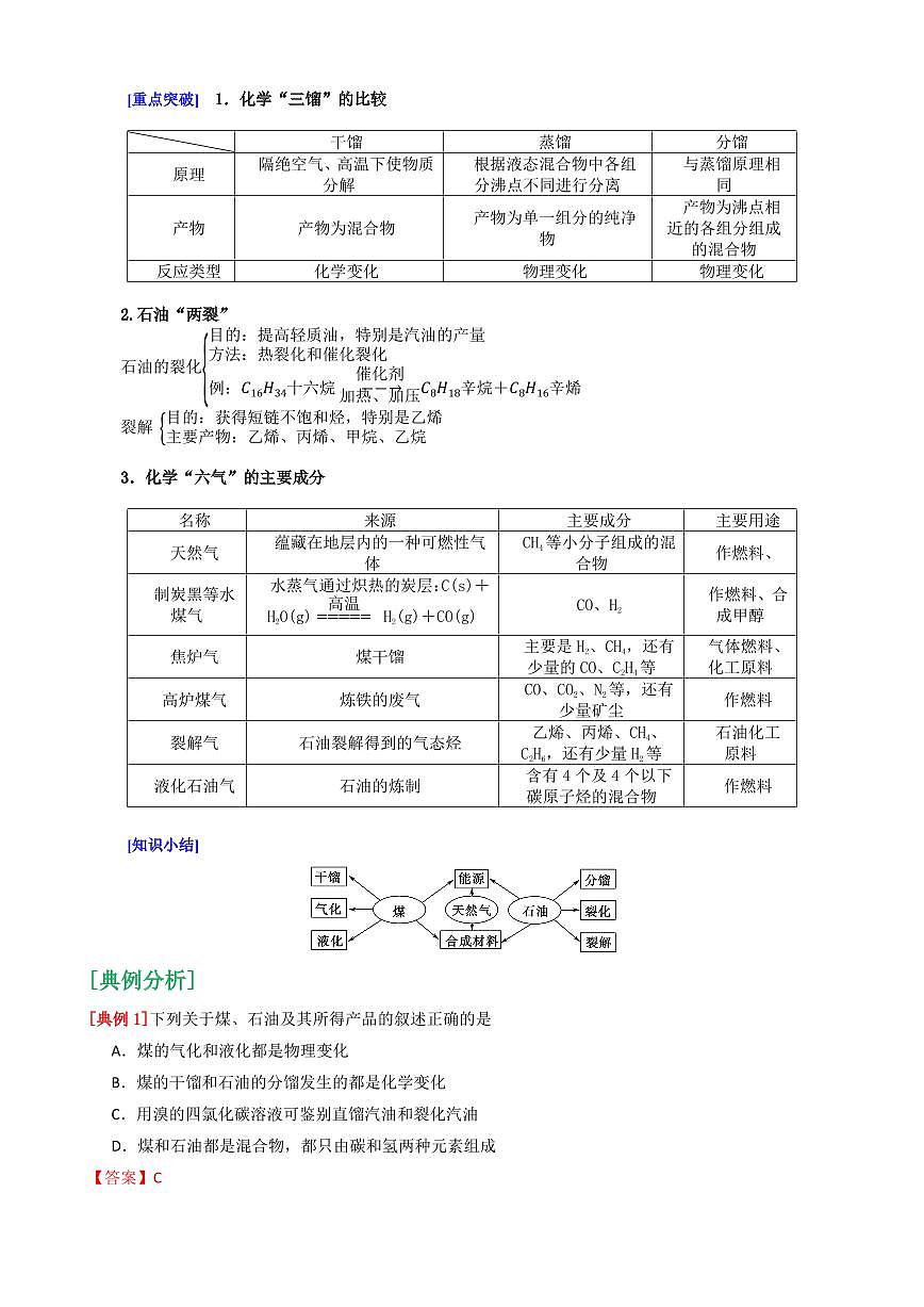 8.1.2 煤、石油和天然气的综合利用(解析版)第3页