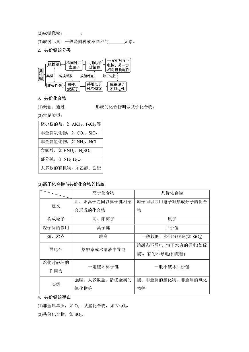 第24讲 共价键和共价化合物(原卷版)第2页