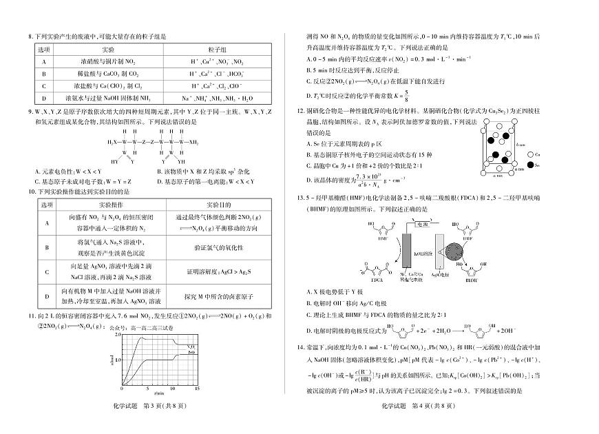 化学-安徽省天一大联考2025-2026学年高三上学期8月秋季检测第2页