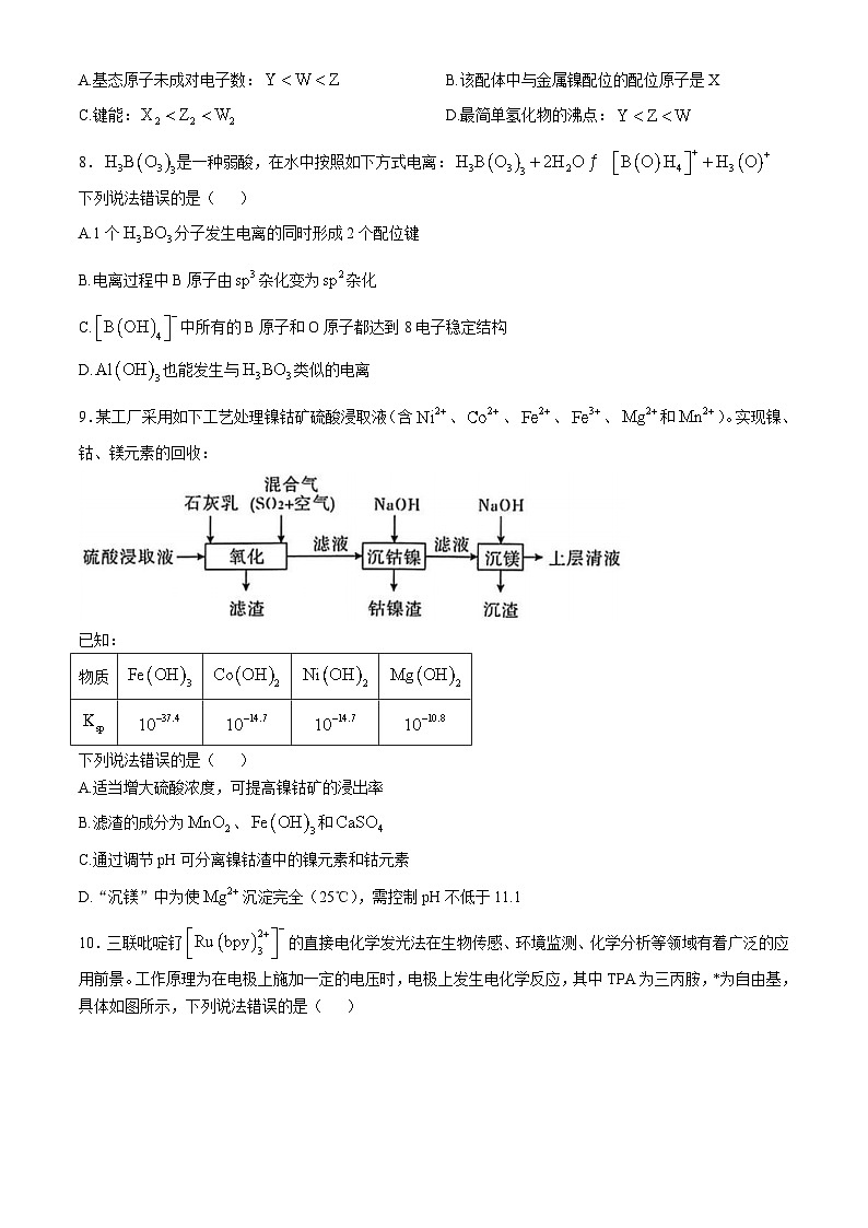 湖南省多校联考2026届高三上学期入学考试  化学试题第3页