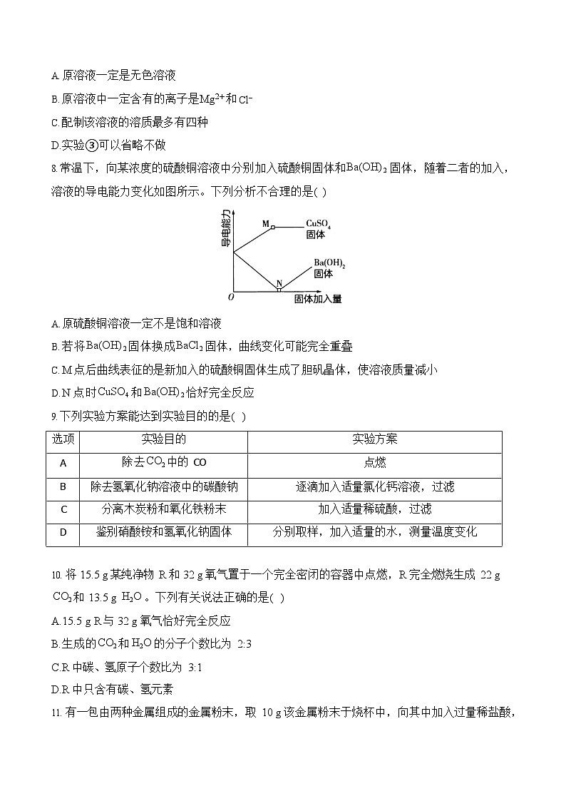 安徽省阜阳市临泉县第二中学2025-2026学年高一上学期开学考试化学试卷第3页