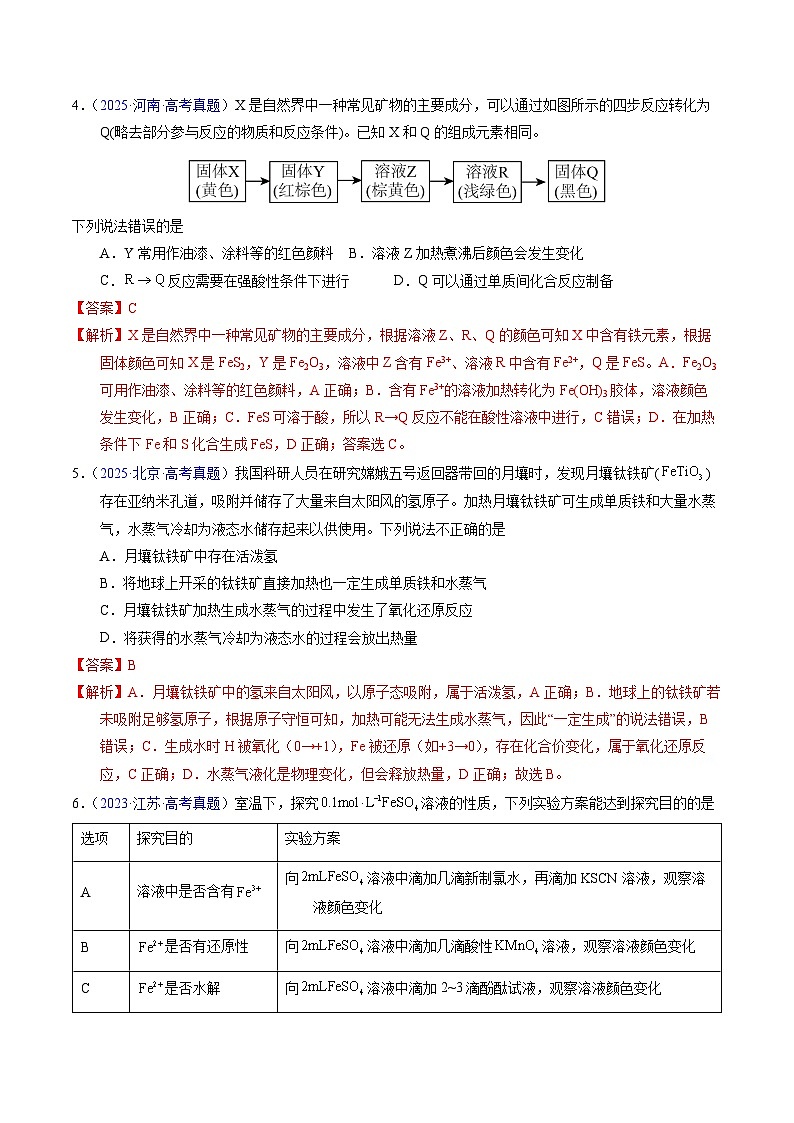 专题10  铁、铜及其化合物（解析版）第3页