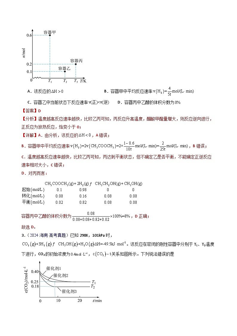 专题33 化学反应速率与化学平衡图像分析（解析版）第3页