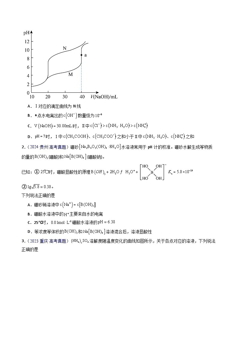 专题35 水的电离和溶液的酸碱性（原卷版）第2页