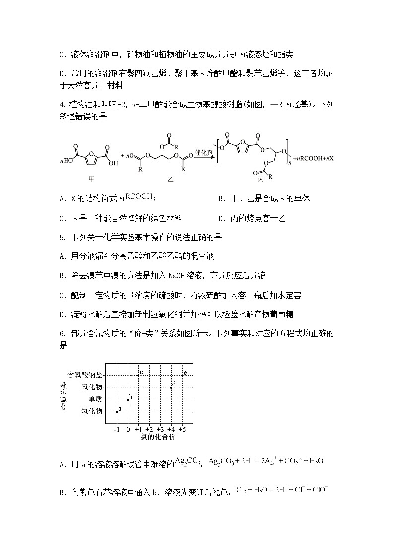 内蒙古自治区2025届高三下学期二模化学试题（含答案解析）第2页