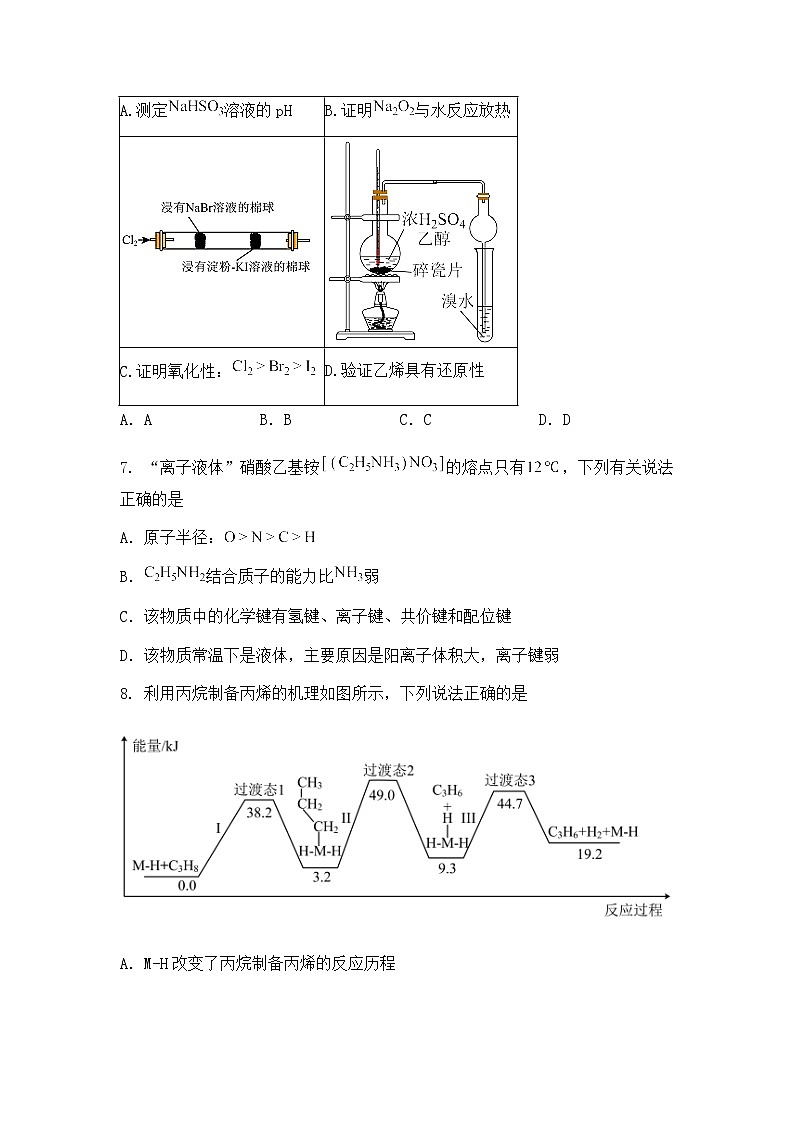 山东省泰安市2025届高三下4月二轮复习检测化学试题（含答案解析）第3页