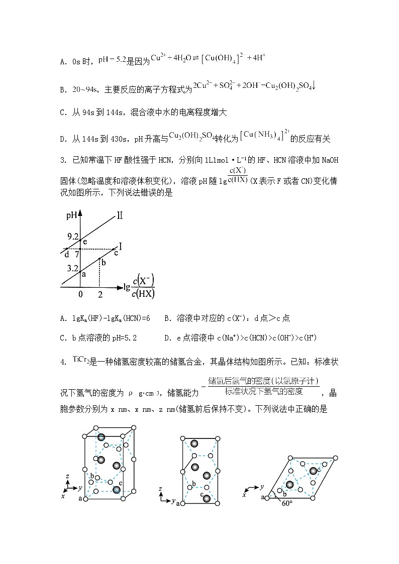 2025届吉林省白城市洮北区白城市实验高级中学高三下一模化学试题（含答案解析）第2页