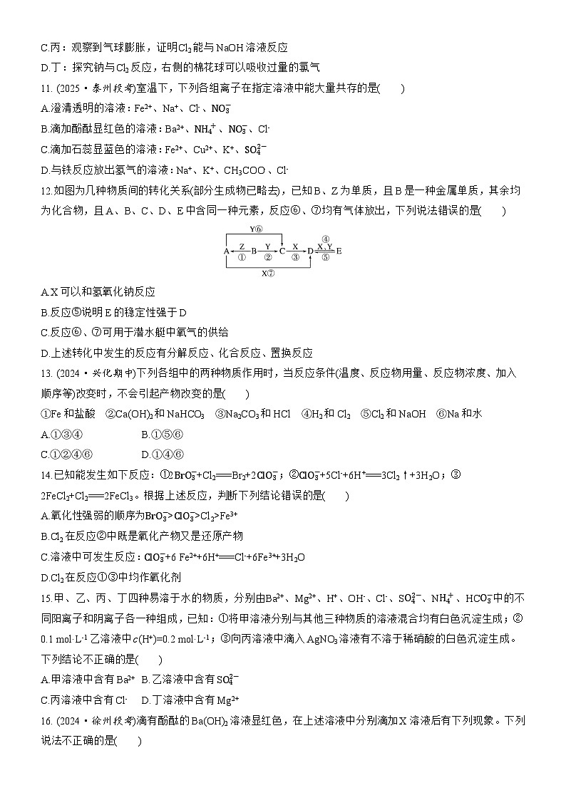 专题3   从海水中获得的化学物质  检测试卷  (含答案）2025年秋 高一化学 必修1 苏教版（2019）第3页
