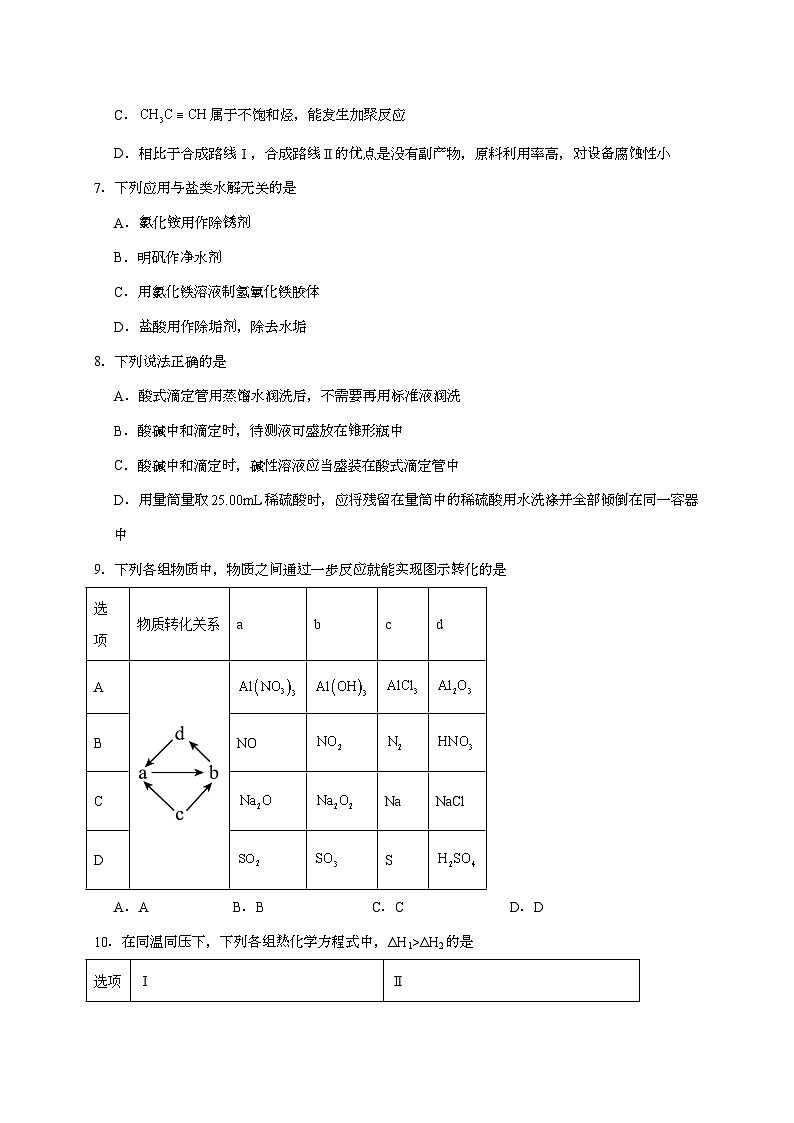 江西省萍乡市2024~2025学年高二上学期期中考试化学试题（含答案）第2页