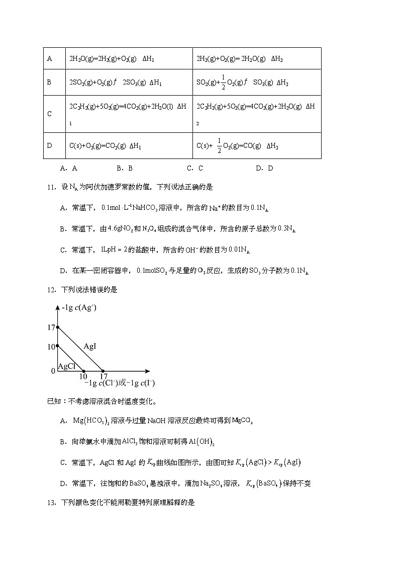 江西省萍乡市2024~2025学年高二上学期期中考试化学试题（含答案）第3页