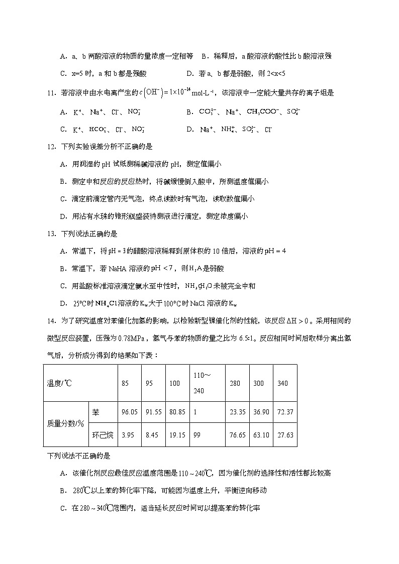 浙江省杭州市联谊学校2024~2025学年高二上学期10月月考化学试题（含答案）第3页