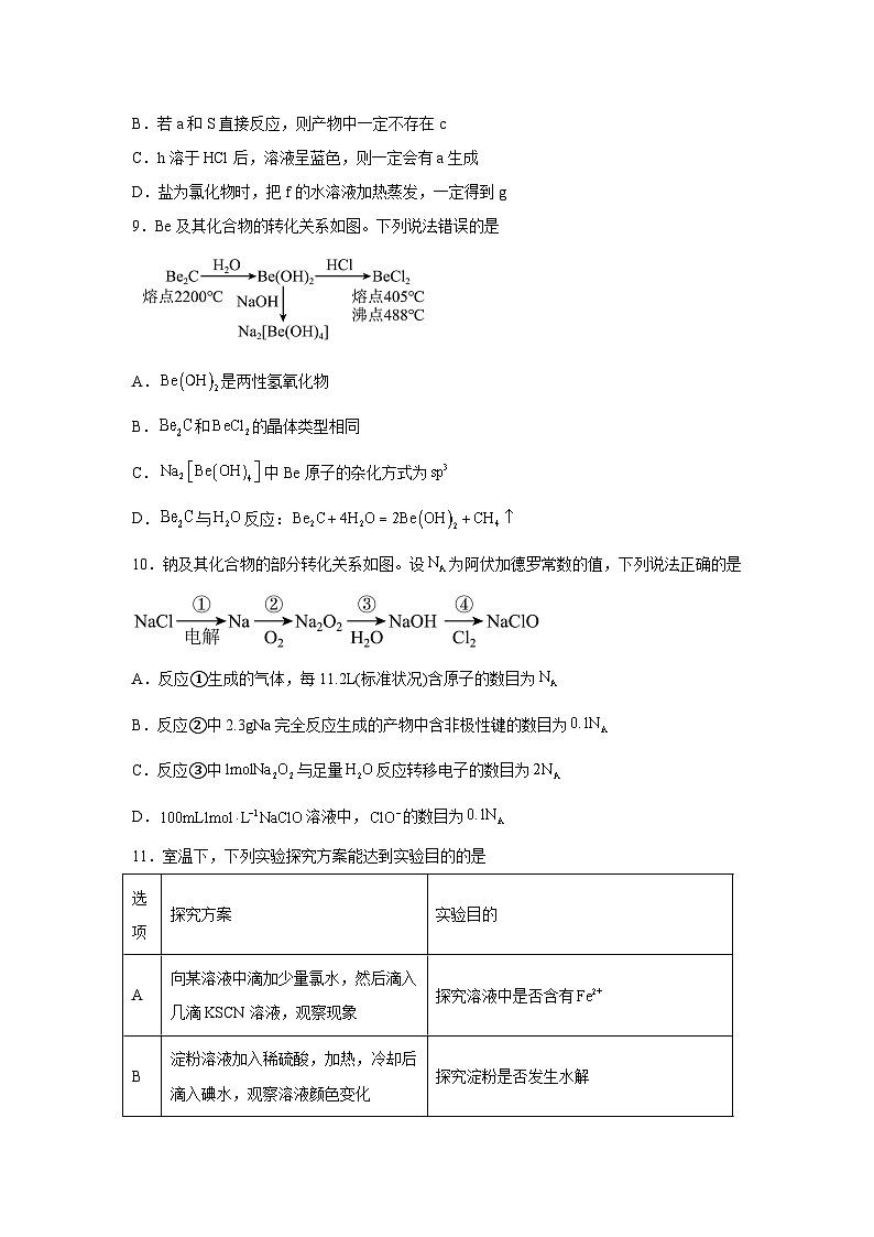 安徽省合肥市第七中学2025-2026学年高三上学期第一次质量检测化学试题第3页