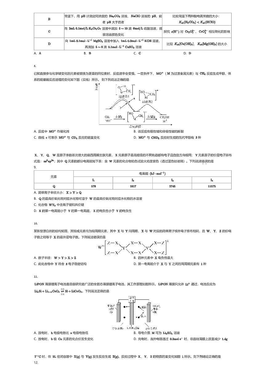 2024~2025学年吉林长春朝阳区东北师范大学附属中学高二上学期期末化学试卷（有答案解析）第2页