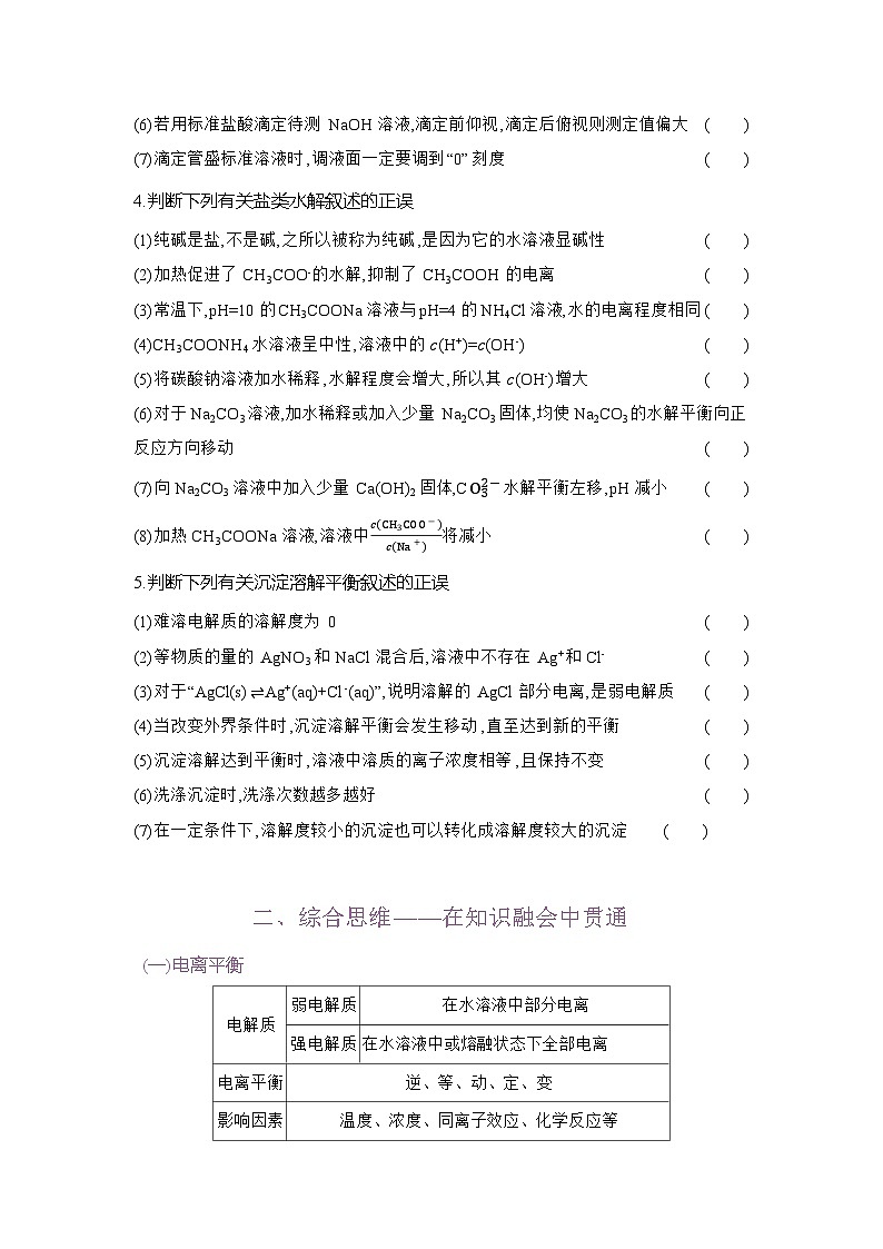 高二化学（人教版）选择性必修一导学案第三章单元整体教学设计与阶段验收评价（Word版附解析）第2页