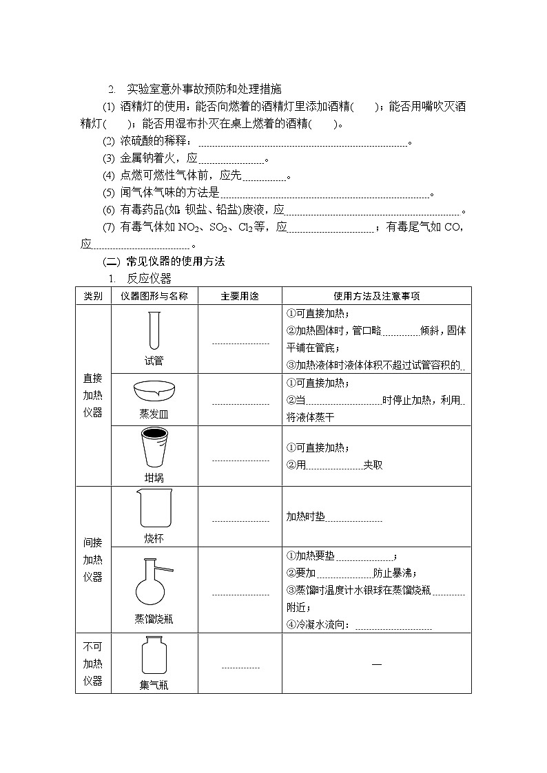 第24讲　常见仪器与实验基本操作  复习讲义 （含答案）江苏省2027届普通高中化学学业水平合格性考试第2页