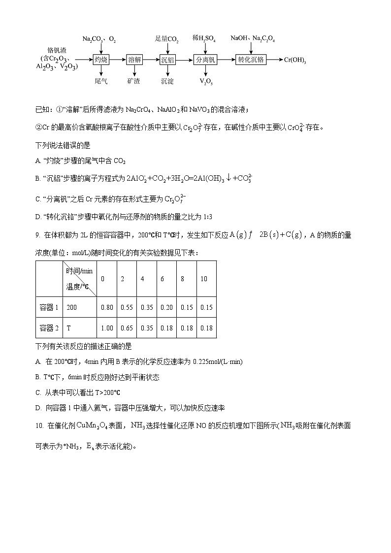 湖南省长沙市第一中学2025-2026学年高二上学期开学考试化学试题 Word版无答案第3页