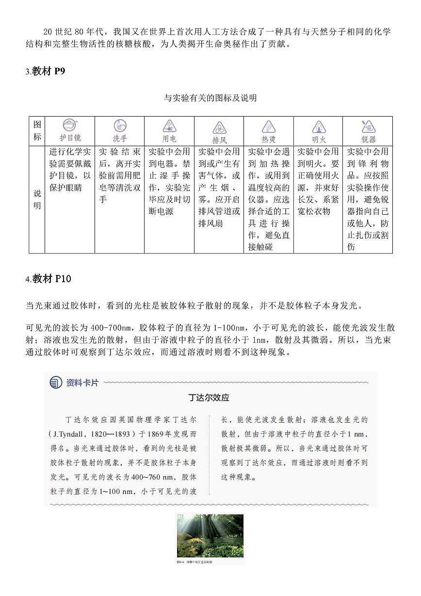 人教版教材回归‖教材边角——教材中易被忽视的知识点（必修1）--高考化学一轮专题第2页