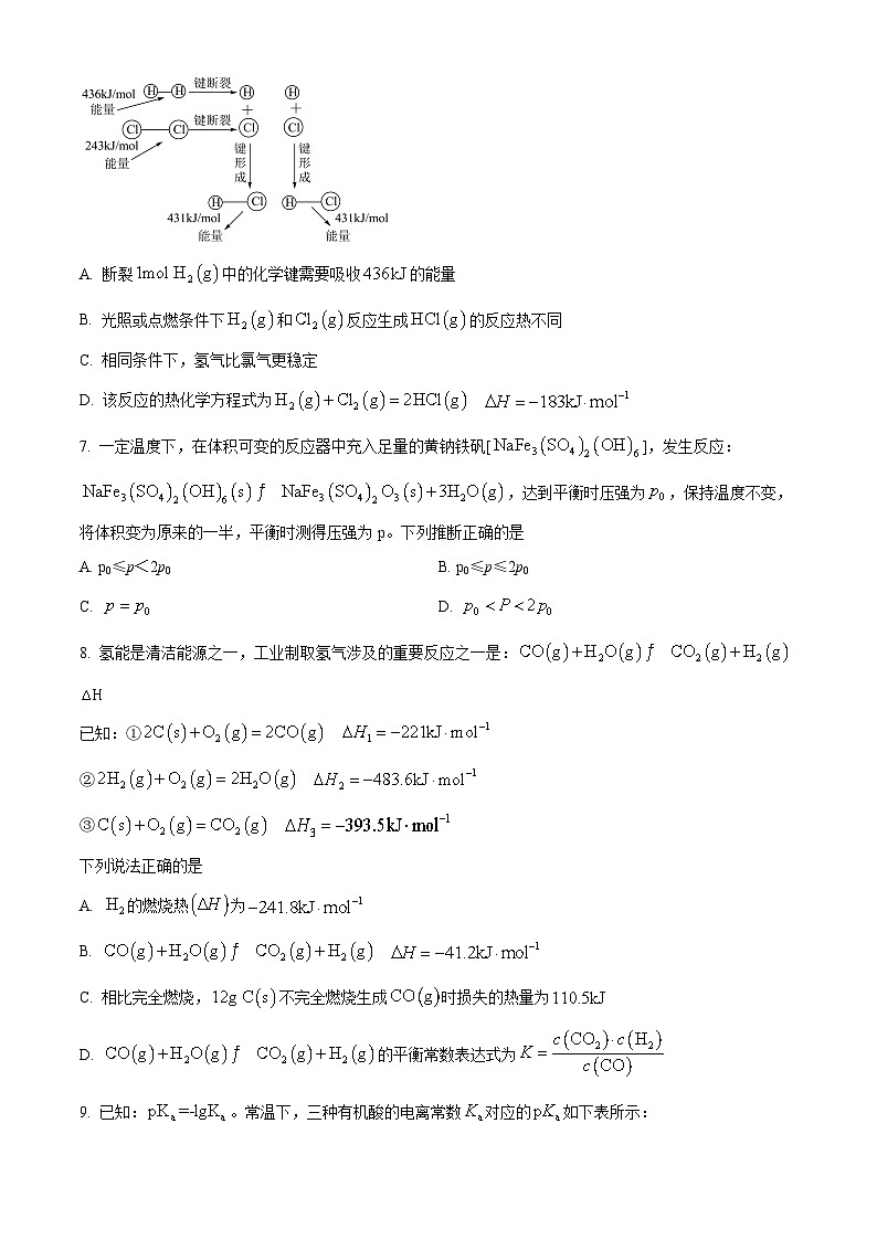 精品解析：安徽省天一大联考2023-2024学年高二上学期11月期中化学试题（原卷版）第3页