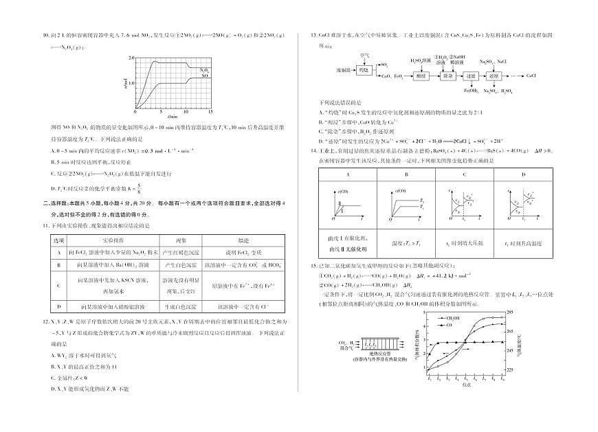 山东省天一大联考2026届高三年级上学期10月月考测试化学试卷第2页