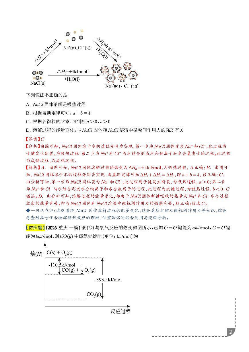 专题 化学反应中的热效应与反应机理（解析版）第2页