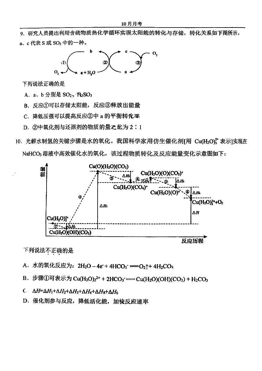 2025北京铁二中高三上10月月考化学试卷第3页