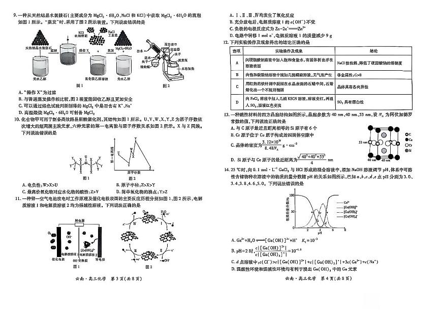 云南民族大学附属高级中学2026届高三联考卷（二）化学第2页